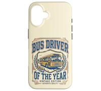 Custodia per iPhone 16 Bus Driver of the Year Vintage Fun Appreciation