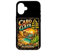 Custodia per iPhone 16 Cabo de Gata Spagna, Design Vintage Costa Mediterranea