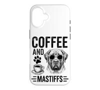 Custodia per iPhone 16 Caffè E Mastini Divertente Mastino