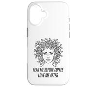 Custodia per iPhone 16 Caffè Gorgone Capelli Mitologia Greca Caffeina Umorismo Per Le Donne