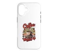 Custodia per iPhone 16 Caffè quando ti svegli