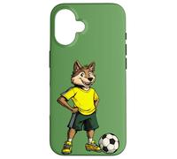 Custodia per iPhone 16 Calciatore Wolf