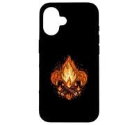 Custodia per iPhone 16 Campfire Fleur-De-Lis Abstract Scouting Logo Art