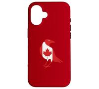Custodia per iPhone 16 Canada Corvo Corvo Silhouette Canadian Pride Bird Lover