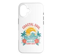 Custodia per iPhone 16 Capelli salati Sunny Days Tropical Coastal Beach Wave Graphic