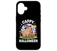 Custodia per iPhone 16 Cappy Halloween Funny Cute Capybara Wizard Halloween