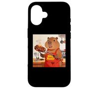 Custodia per iPhone 16 Capybara Cooking Grill BBQ Funny Gift Capybara