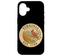 Custodia per iPhone 16 Cardinale Vintage con Fiori - Virginia 1788