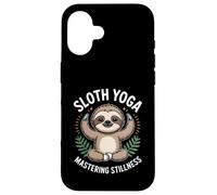 Custodia per iPhone 16 Carino Bradipo Yoga Mastering Stillness Meditazione