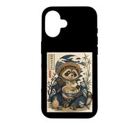 Custodia per iPhone 16 Carino Chonky Tanuki Raccoon Cane Ramen Animale Giapponese