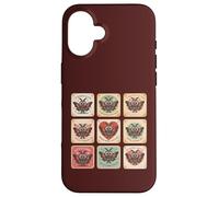Custodia per iPhone 16 Carino Mothman Valentine Puns Cryptid Lover Cards
