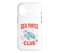 Custodia per iPhone 16 Carino Sea Turtle Club Slow Tide Days Ocean Beach Life Lover