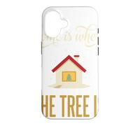 Custodia per iPhone 16 Casa è dove l'albero è Natale