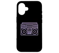 Custodia per iPhone 16 Cassette Audio Tape 80s Retro Music Old Mix Pencil