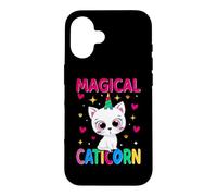 Custodia per iPhone 16 Cat and Unicorn Caticorn Magical Funny Kitten Cats Lovers
