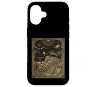 Custodia per iPhone 16 Celeste Jaguar Costellazione Tarocchi Carta Luna Giungla