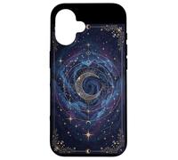 Custodia per iPhone 16 Celestial Moon Tarot Estetica Nebulosa Mistica Galassia Opera d'arte