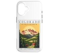 Custodia per iPhone 16 Centennial Colorado GPS Coordinates Travel Poster Opera d'arte