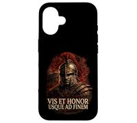 Custodia per iPhone 16 Centurione Romano con Elmo Mlitare Arte Legioni Roma