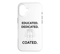 Custodia per iPhone 16 Cerimonia del cappotto bianco dello studente di medicina rivestita dedicata educata