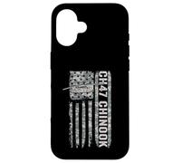 Custodia per iPhone 16 CH-47 Chinook Bandiera Americana Elicottero Camo Chinook