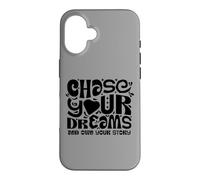 Custodia per iPhone 16 Chase Your Dreams, white/black