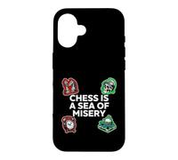 Custodia per iPhone 16 Chess Is A Sea Of Misery Funny Board Gamer