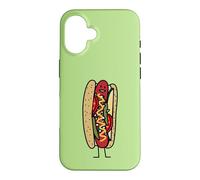 Custodia per iPhone 16 Chicago Style Hot Dog croccante semi di papavero rosso caldo