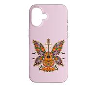 Custodia per iPhone 16 Chitarra gioiello ali di farfalla western cowgirl Halloween