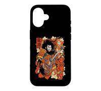Custodia per iPhone 16 Chitarrista Samurai Chitarra Elettrica Heavy Metal Music