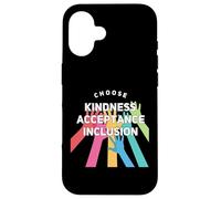 Custodia per iPhone 16 Choose Kindness Acceptation Inclusion Orange Unity Day