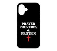 Custodia per iPhone 16 Christian Prayer Proverbs Protein Shakes Jesus Weights Faith