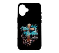 Custodia per iPhone 16 Christian Quote Religious Believe Blessed Faith Bible Verse