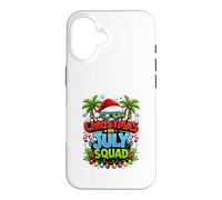 Custodia per iPhone 16 Christmas July Squad Summer Santa Hat Sunglasses Palm Tree