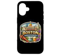 Custodia per iPhone 16 Cimeli statali per visitatori della città souvenir di Boston, Massachusetts