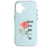 Custodia per iPhone 16 Citazione di Bloom Into You Rose