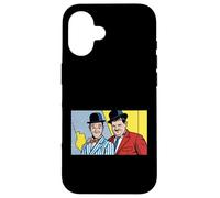 Custodia per iPhone 16 Classico Comico Duo Pop Art Retro Bombetta Cappello Illustrazione