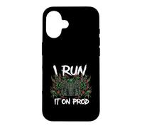 Custodia per iPhone 16 Coder DevOps I Run It On Prod Hacker Skull