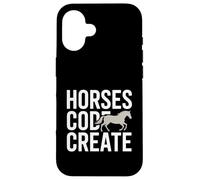 Custodia per iPhone 16 Codice cavalli Crea un amante del programmatore equestre