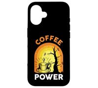 Custodia per iPhone 16 Coffee Powers Funny Cafeine Baristas Coffee Lover Halloween
