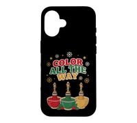 Custodia per iPhone 16 Colora tutto il modo divertente Natale pittore artista vacanza