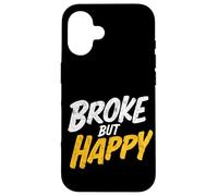 Custodia per iPhone 16 Colorato Broke but Happy Stamp Costume