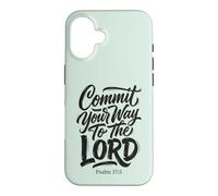 Custodia per iPhone 16 Commit Your Way To The Lord Salmo 37:5 Versetto della Bibbia