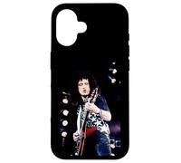 Custodia per iPhone 16 Concerto tributo a Brian May Queen Freddie Mercury 1992