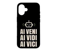 Custodia per iPhone 16 Conquistatore tecnico robot AI Veni Vidi Vici