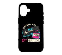 Custodia per iPhone 16 Controller Class 1st Grader First Grade Retro Gamer Kid