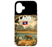 Custodia per iPhone 16 Cool Laos Nature Costume per elefante e gli amanti del paese