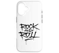 Custodia per iPhone 16 Cool Wild Rock and Roll Typography Graffiti Style Music
