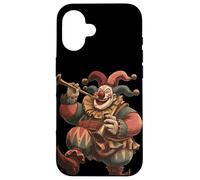 Custodia per iPhone 16 Costume da Joker medievale per clown che canta e balla