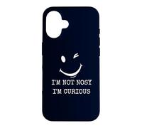 Custodia per iPhone 16 Costume da scherzo umoristico con sarcasmo, non sono un ficcanaso